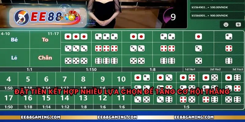 Đặt tiền kết hợp nhiều lựa chọn để tăng cơ hội thắng