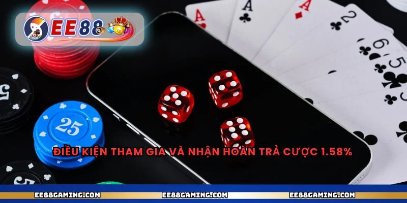 Điều kiện tham gia và nhận hoàn trả cược 1.58%