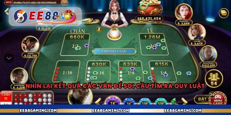 Nhìn lại kết quả các ván để soi cầu tìm ra quy luật